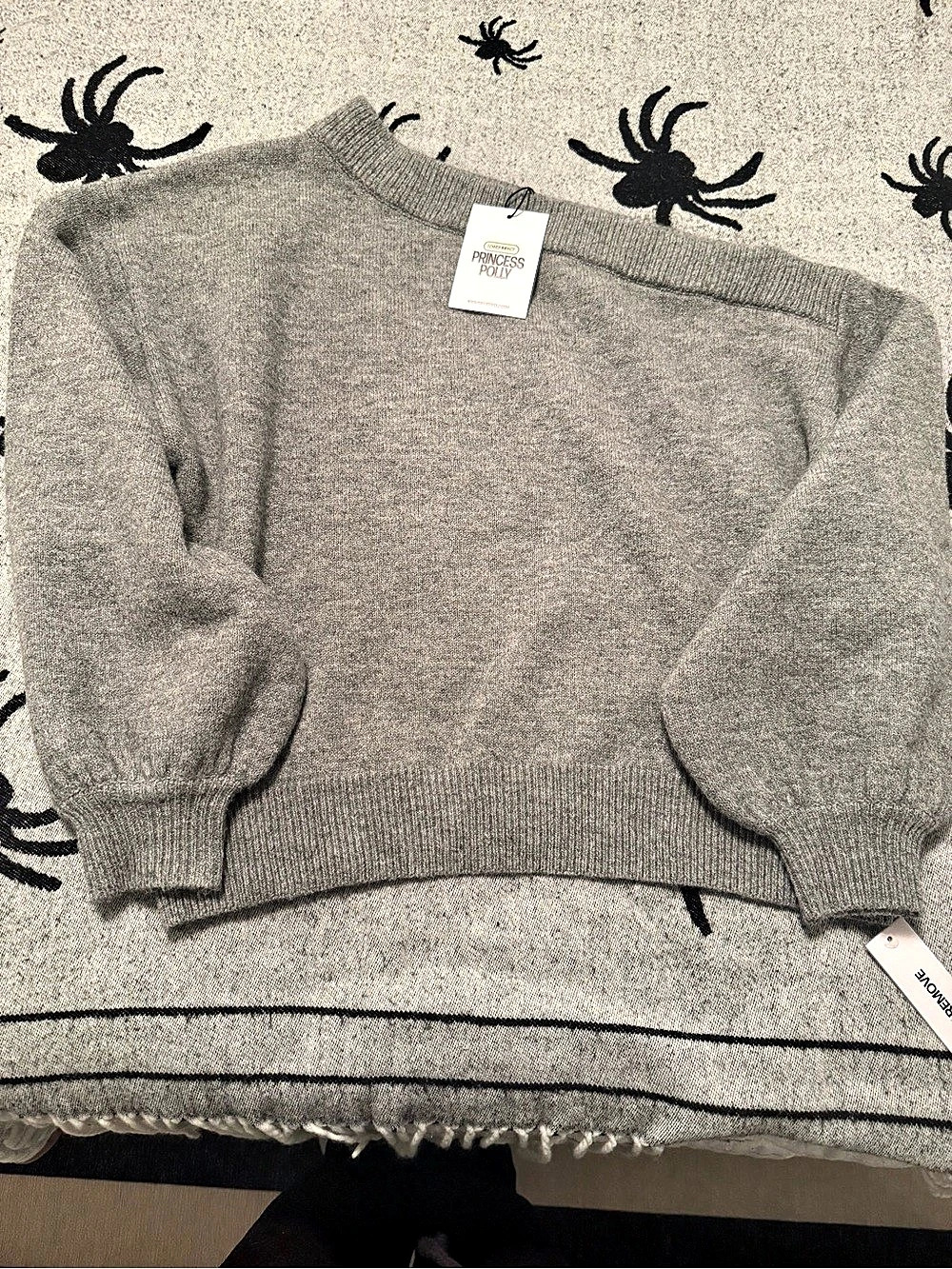 Princess Polly Elayna Sweater Gray Crewneck NWT